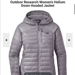 Outdoor Research Helium Down Hoodie Jacket Moonstone. Excellent condition! M.